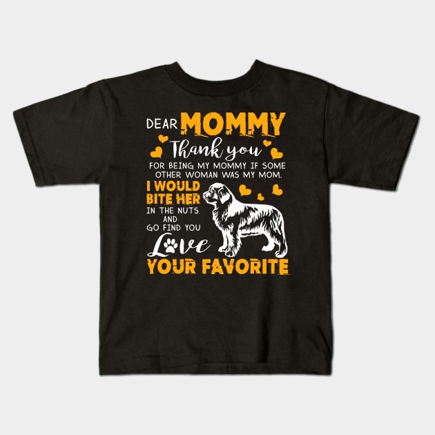 Tibetan Terrier Dear Mommy Thank You For Being My Mommy Kids T-Shirt by Xonmau